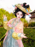 Olivegirl Hanfu Dress Embroidered Flower High-end Fairy Goddess Dress Set Cosplay