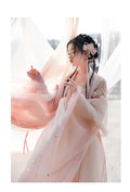 Pink Hanfu Dress | Flower Embroidery Fairy Cosplay | Chinese Dance Costume for Women