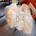 Luxury Women's Coat Clothing Winter High End Faux Fur Coats White Fur Super Beautiful Cotton Jacket Outwear Outfit