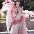 Olivegirl Flower God Hanfu Dress Tang Style Chest Length Butterfly Sleeve Heavy Embroidery Spring Summer Set Cosplay