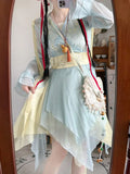 Olivegirl Hanfu Dress Fairy Elegant Sweet Original Xianxia Daily Ancient Style Set Summer Traditional Chinese Clothing