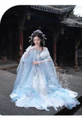 Olivegirl High End Flower Embroidery Blue Fairy Women's Clothing Hanfu Dress Fairy Style Set Spring and Autumn 2026 Cosplay