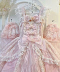 New Girls Birthday Lolita Dress 2026 Spring Summer Women's Tube Top Satin Bowknot Slim Pettiskirt Short Mini Party Dress