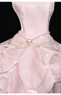 Olivegirl Strapless Evening Dress Female Heiress Socialite Birthday Party Princess Dress Graduation Ceremony Short Fluffy