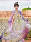 Olivegirl Exquisite Hanfu Dress Fairy Chest Length Green Dress Tang Embroidery Flower Women's Set Cosplay