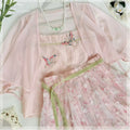 Pink Butterfly Hanfu Set | Embroidered Camisole Skirt | Sweet Fairy Cosplay Costume