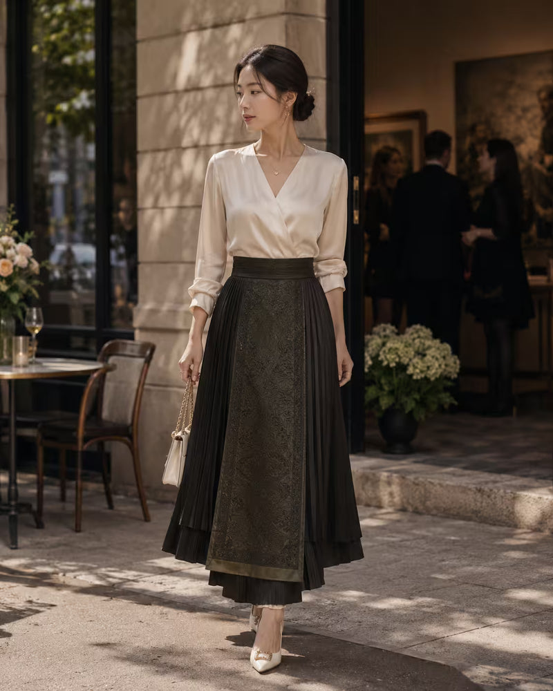 Ma Mian Skirt styled in real life