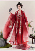 Original Hanfu Dress for Women Tang Style Plus Size Chest Length Hezi Skirt Heavy Embroidery Big Sleeved Shirt Spring Cospaly