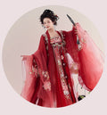 Original Hanfu Dress for Women Tang Style Plus Size Chest Length Hezi Skirt Heavy Embroidery Big Sleeved Shirt Spring Cospaly