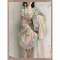 Hanfu Dresses Original Heavy Industry Waist Embroidered Cross Neck Big Sleeve Embroidered National Style Long Shirt Daily Super Immortal Hanfu Set