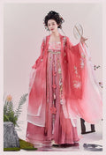 Original Hanfu Dress for Women Tang Style Plus Size Chest Length Hezi Skirt Heavy Embroidery Big Sleeved Shirt Spring Cospaly
