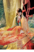 Koi Dragon Girl Hanfu Dress | Tang Dynasty Big Sleeve Embroidery | Mythical Fairy Cosplay Set