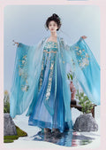 Original Hanfu Dress for Women Tang Style Plus Size Chest Length Hezi Skirt Heavy Embroidery Big Sleeved Shirt Spring Cospaly