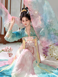 Authentic Tang Dynasty Hanfu | Full Garden Embroidery | Front-Open Fairy Cosplay Set
